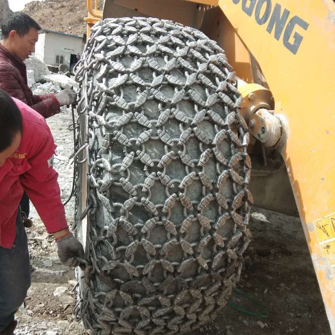 13mm Ring 23.5-25 Wheel Loader Tire Protection Chains with 300kg